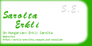 sarolta erkli business card